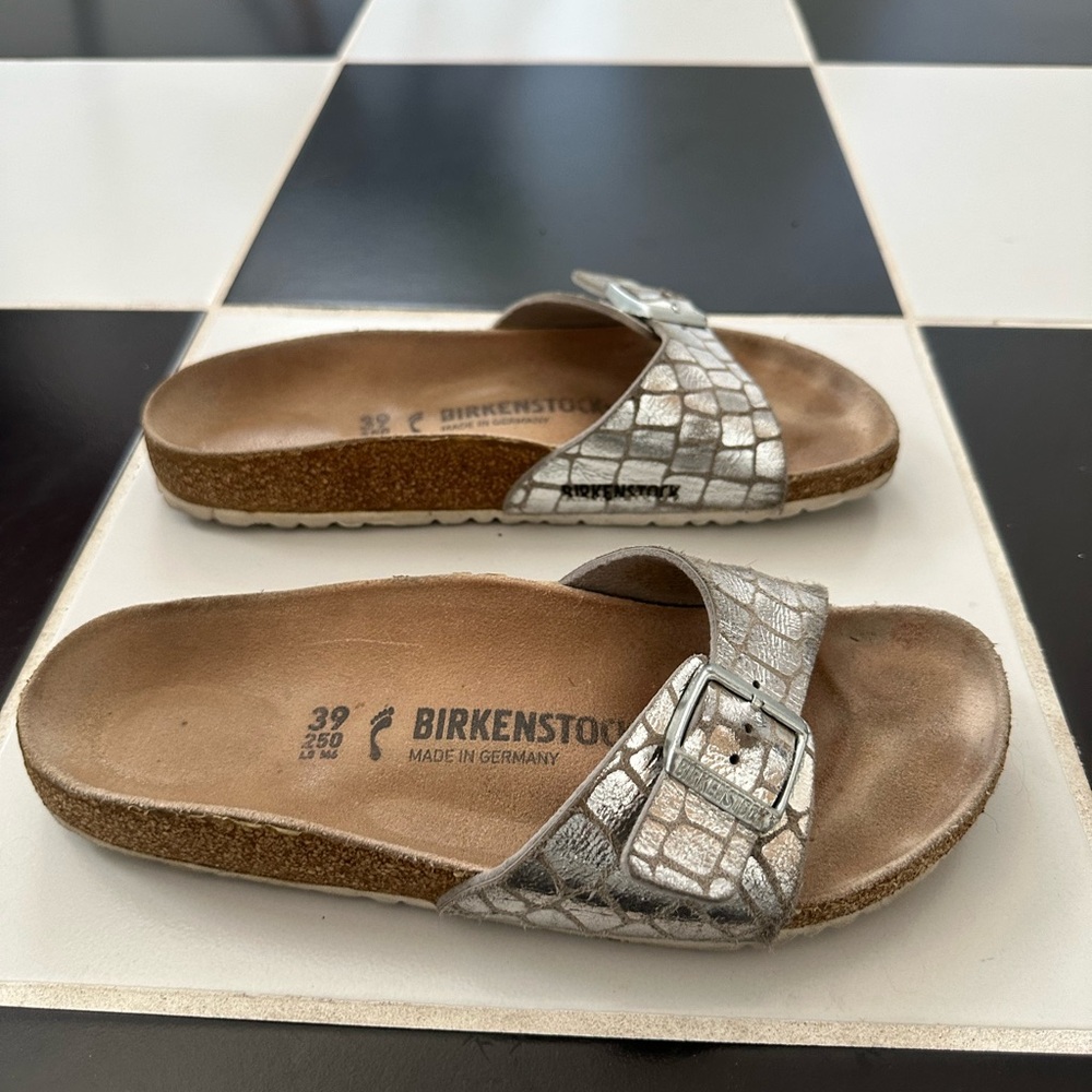 Birkenstock Women's Metallic Silver Sandals